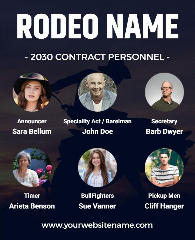 Rodeo Event Staff Introduction Flyer Template