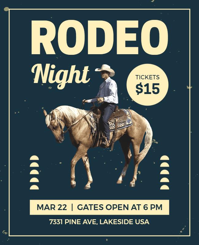 Rodeo Night Event Promotional Flyer Template