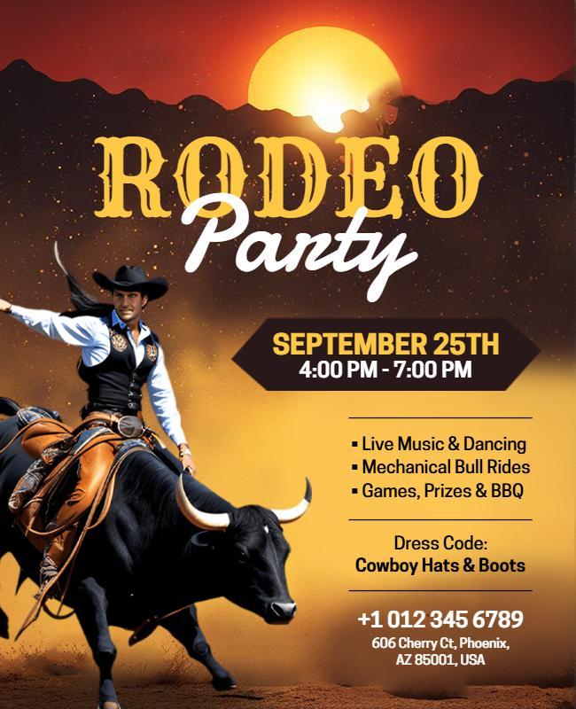 Rodeo Party Event Flyer Template