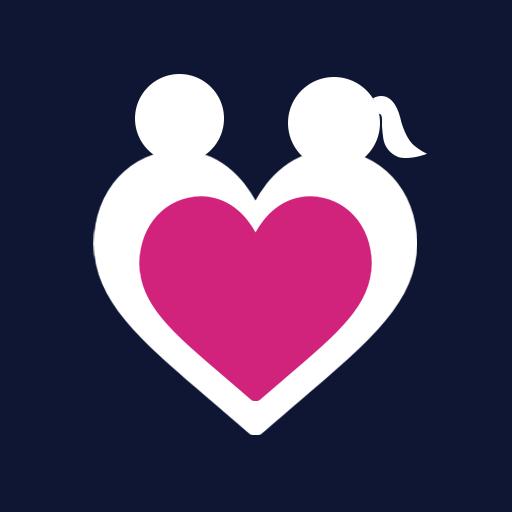 Romantic Couple Embracing Within Heart Design Logo Template