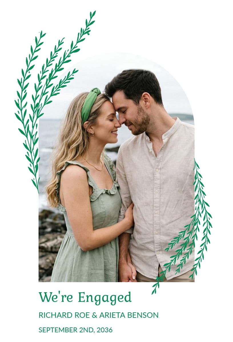 Romantic Engagement Announcement Template