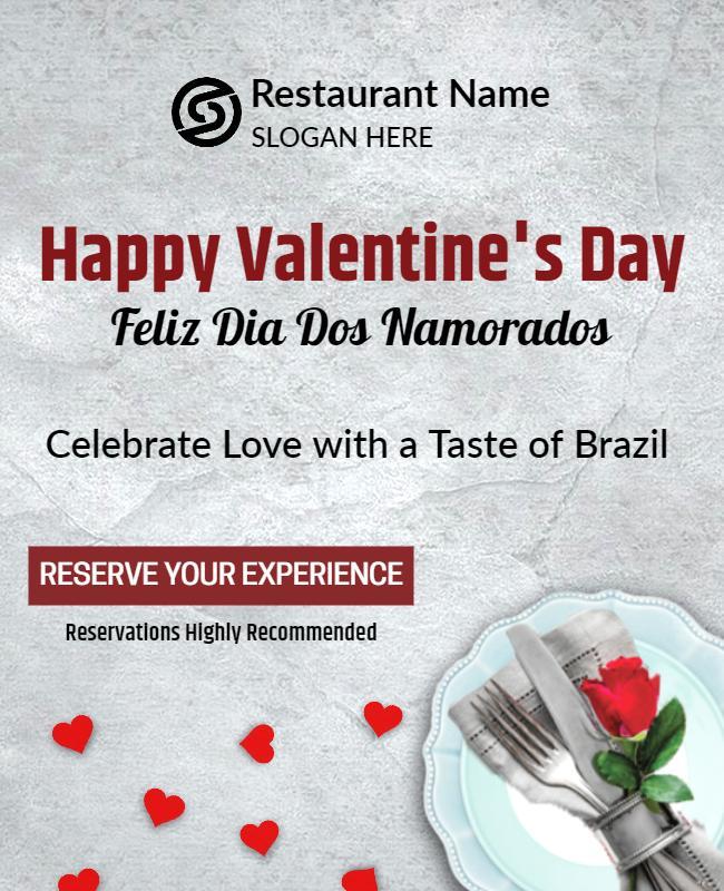 Romantic Heart-Themed Valentine's Day Celebration Poster Template