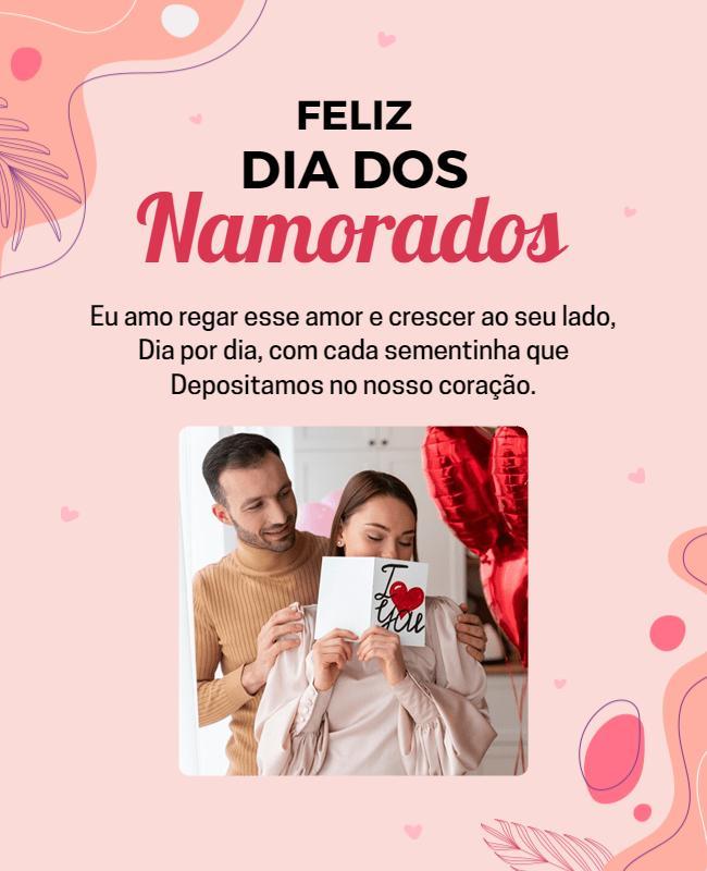 Romantic Pink Valentine's Day Celebration Poster Template
