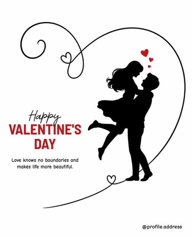 Romantic Valentine's Day Celebration Poster Template