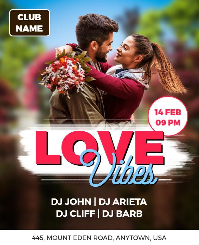 Romantic Valentines Day Club Event Flyer Template