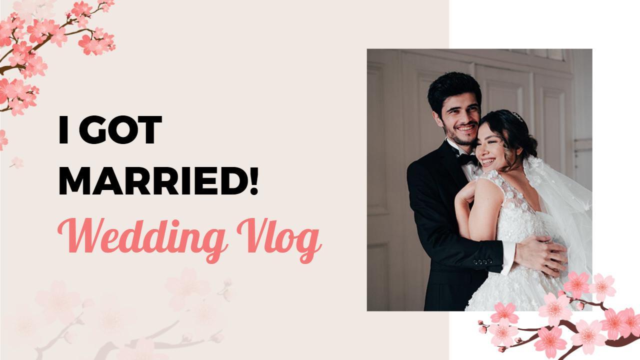 Romantic Wedding Ceremony Highlights VLog YouTube Thumbnail Template