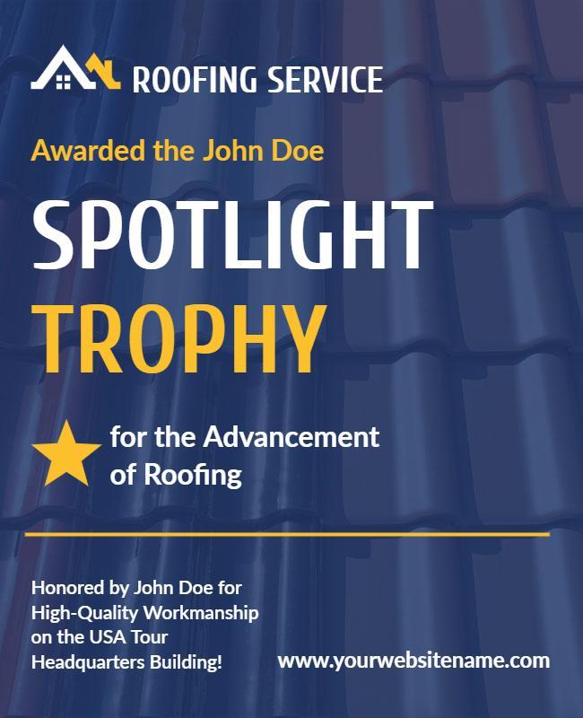 Roofing Service Award Ceremony Flyer Template