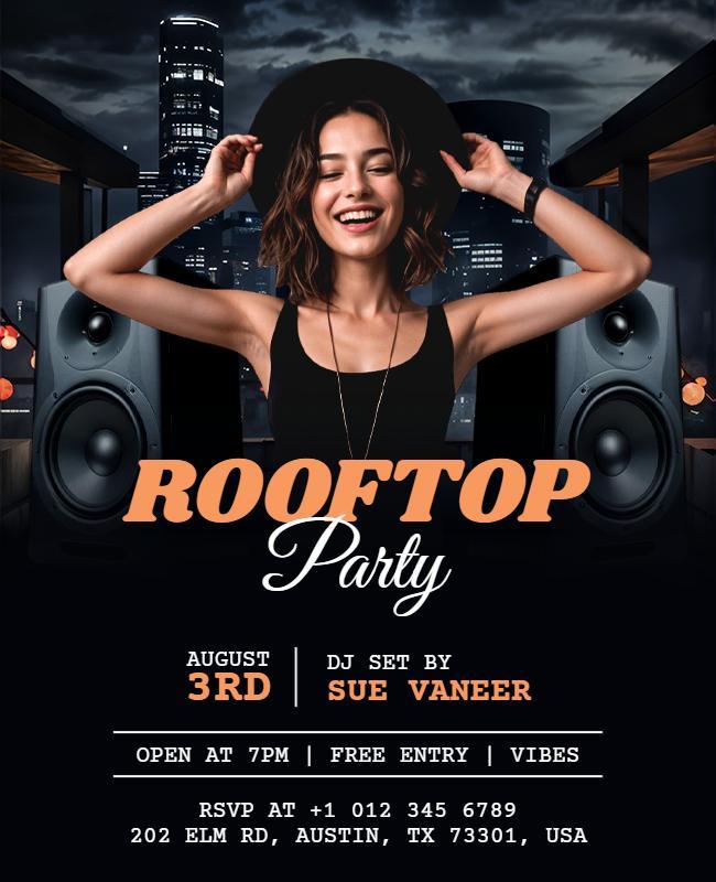 Rooftop Party Event Flyer Template