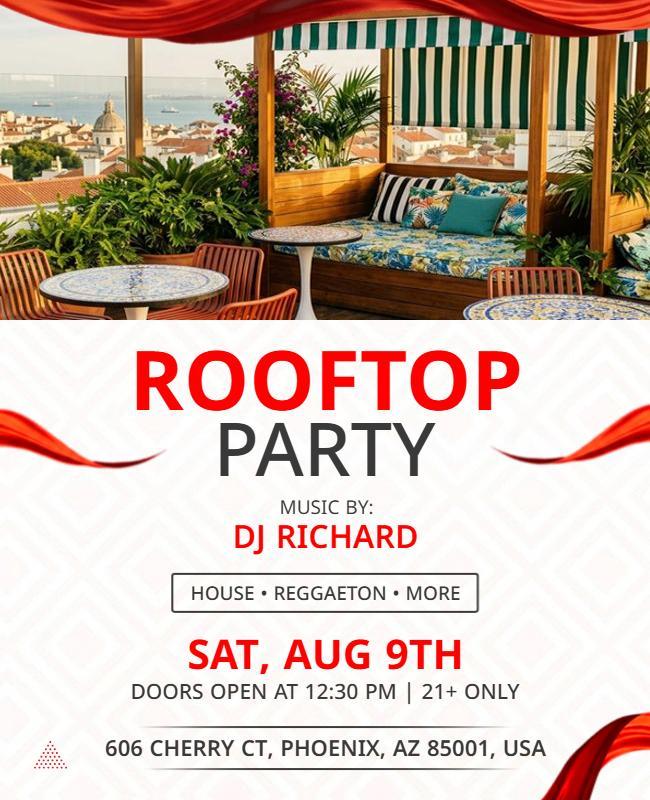 Rooftop Party Event Poster Template