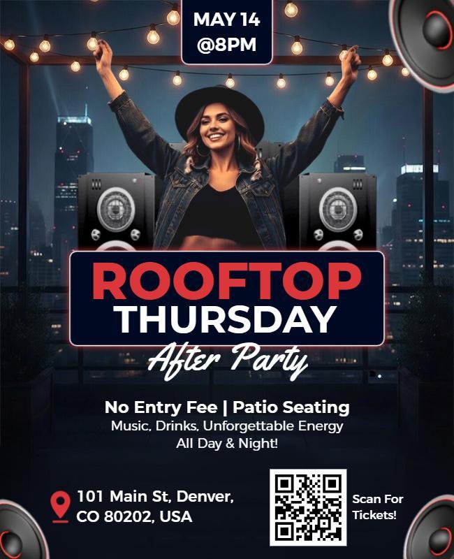 Rooftop Thursday After Party Flyer Template