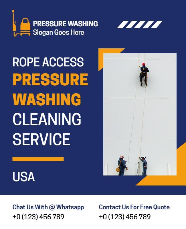 Rope Access Pressure Washing Service Flyer Template