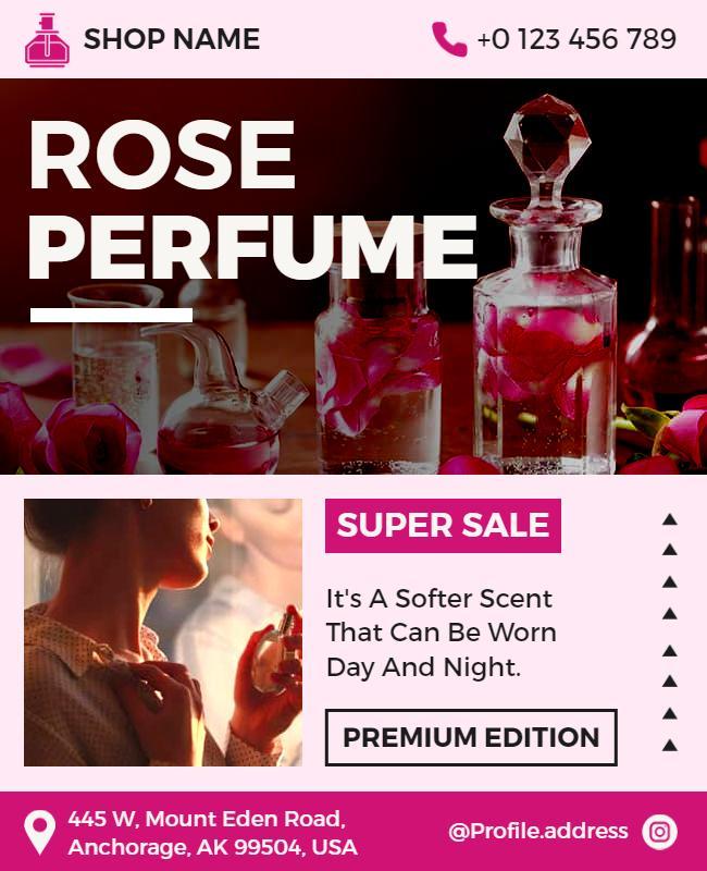 Rose Perfume Super Sale Flyer Template