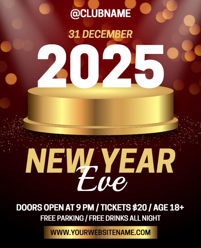 Rosewood New Year Offer Flyer Template