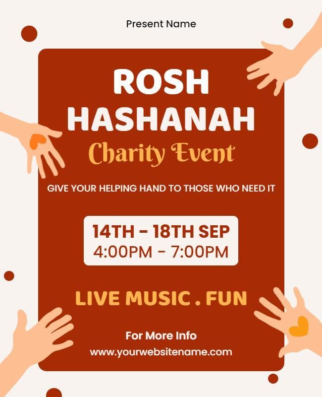 Rosh Hashanah Charity Event Flyer Template