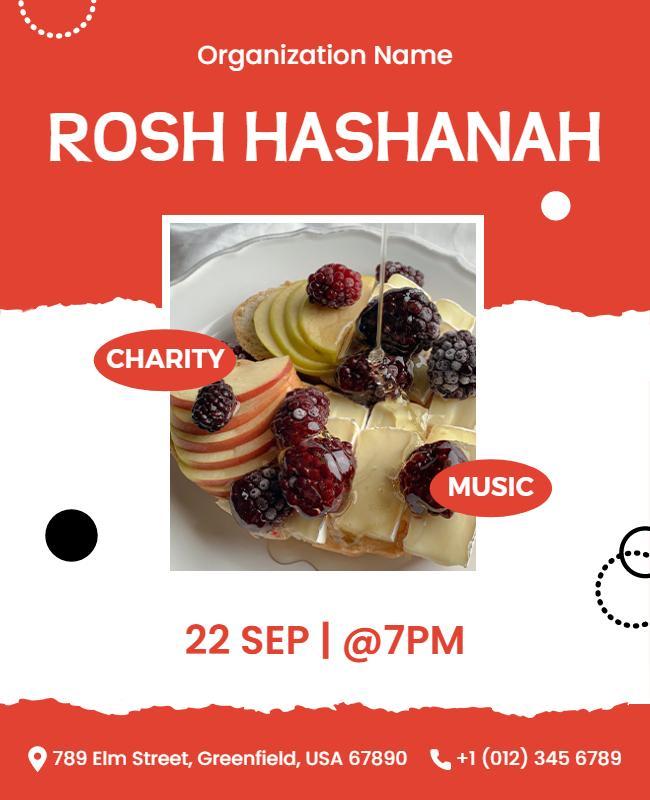 Rosh Hashanah Charity Music Event Flyer Template