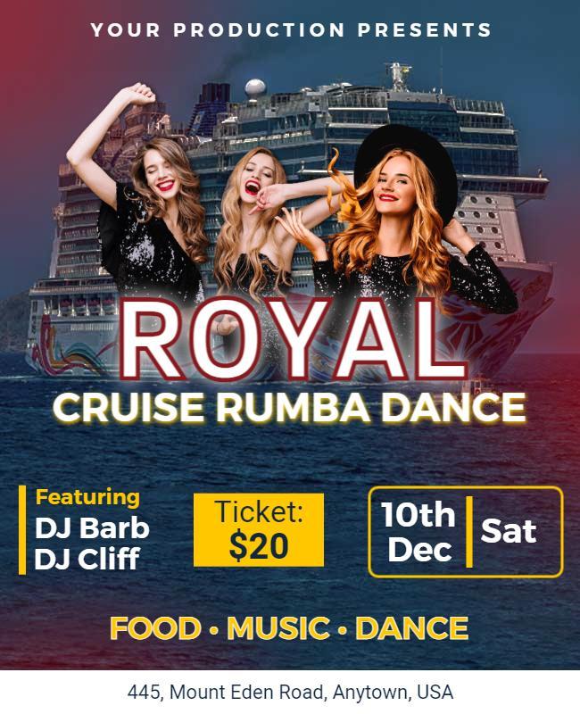 Royal Cruise Rumba Dance Flyer Template