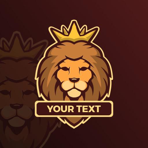 Royal Lion Design Exemplifying Competitive Esports Throne Logo Template