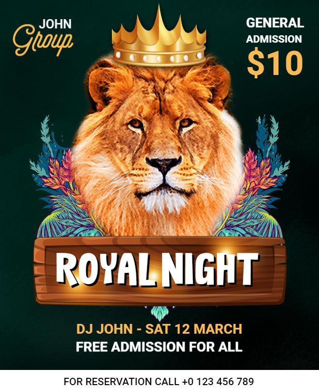 Royal Night Dj Event Flyer Template