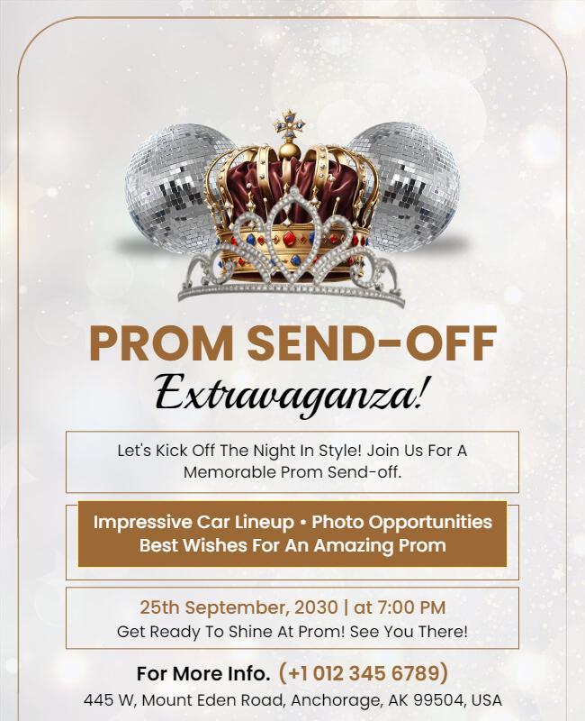 Royal Prom Send Off Event Flyer Template