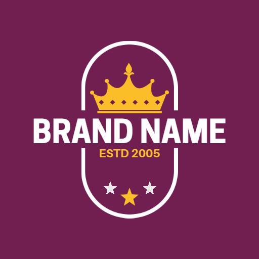 Royal Purple Design Featuring Crown Symbolizing Queen Logo Template