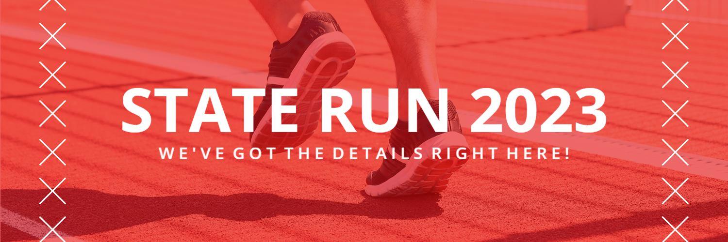 Running Event Announcement for the State Run 2023 Banner Template