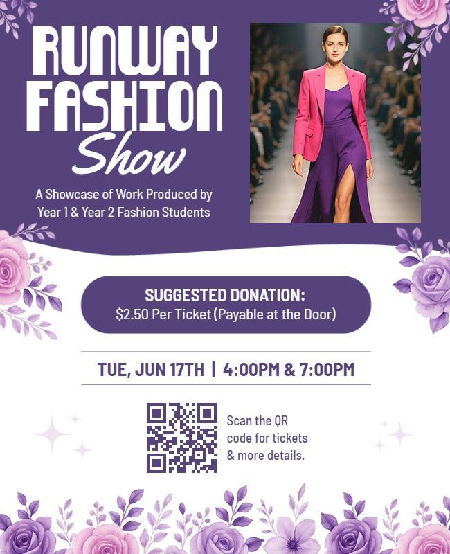 Runway Fashion Show Event Flyer Template