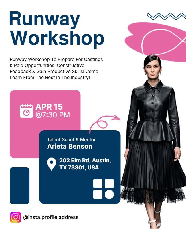 Runway Workshop Event Flyer Template