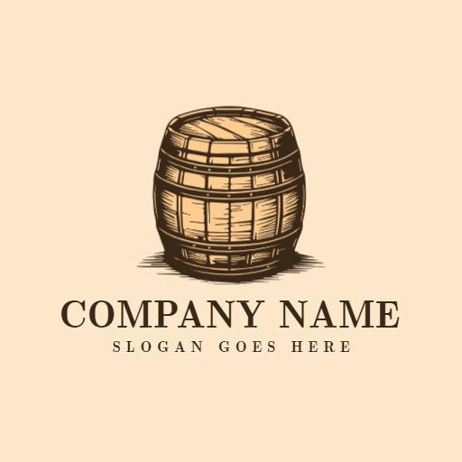 Rustic Barrel Design Showcasing Authentic Company Branding Logo Template