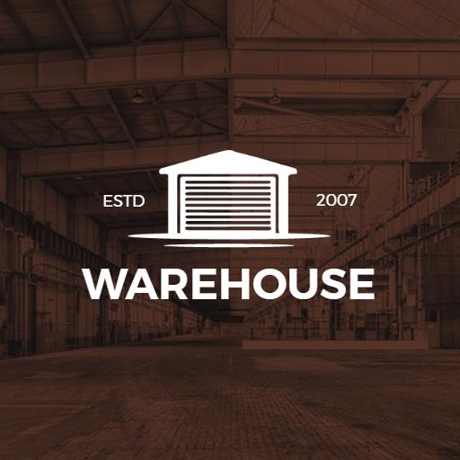 Rustic Brick Warehouse Design Featuring Storage Solutions Logo Template