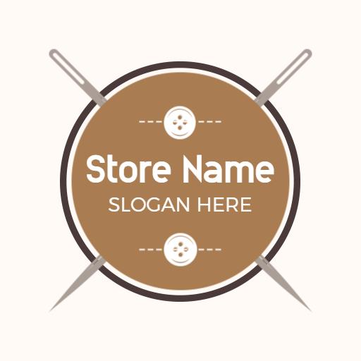 Rustic Brown and Cream Handicraft Tools Display Logo Template