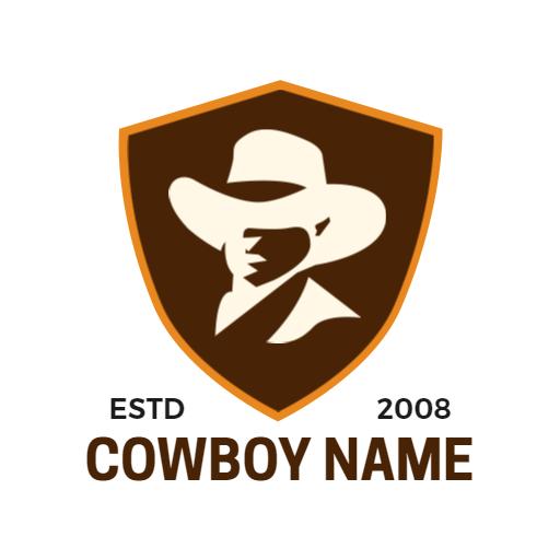 Rustic Brown Cowboy Hat Design Embodying Western Heritage Logo Template
