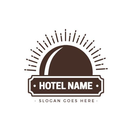 Rustic Brown Design With Vintage Hotel Logo Elements Logo Template