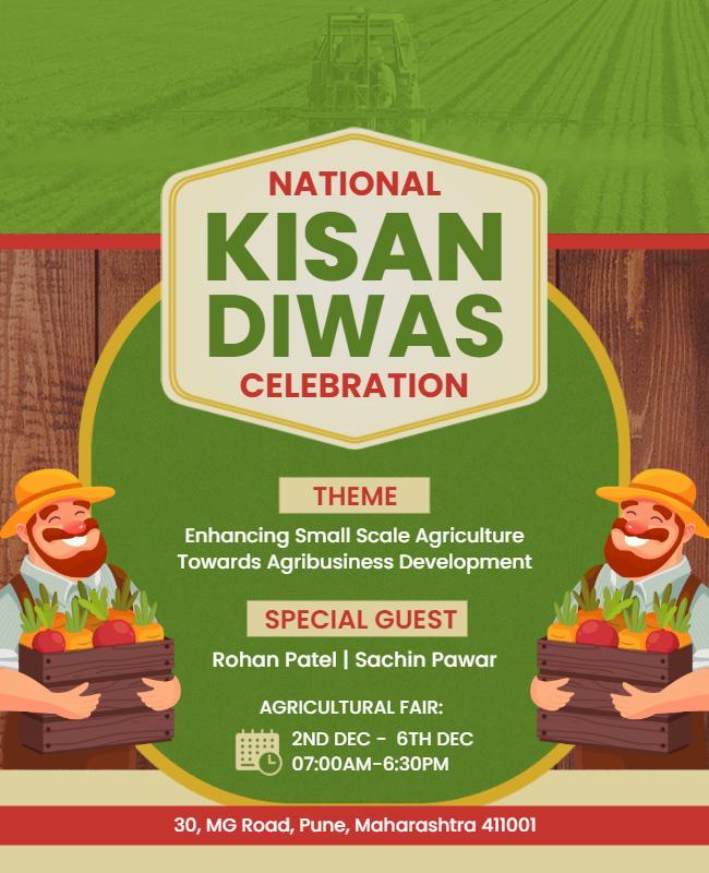 Rustic Green Agriculture Festival Celebration Poster Template