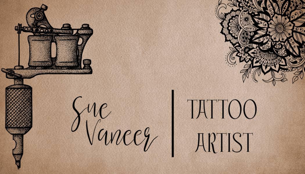 Rustic Inked Tattoo Studio Vintage Business Card Template