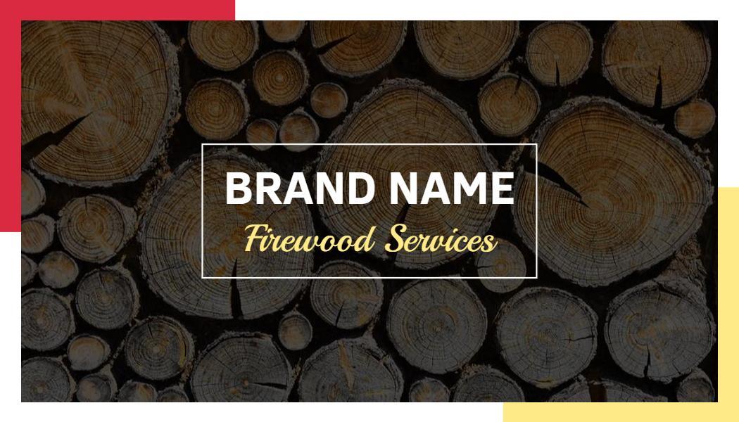 Rustic Wood Texture Firewood Services Visiting Card Template