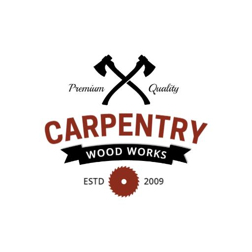 Rustic Woodwork Symbolizing Premium Carpentry Craftsmanship Logo Template