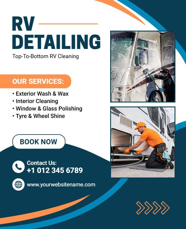 RV Detailing Services Poster Template