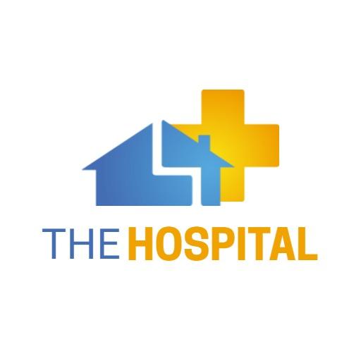Safe Blue and Yellow Design for Modern Hospital Logo Template