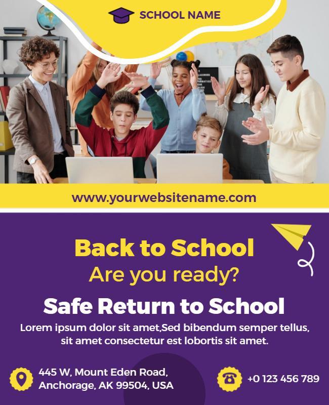 Safe Return to School Event Flyer Template