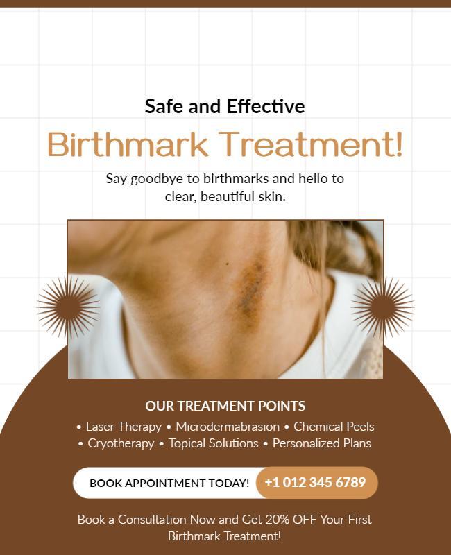 Safe Skin Birthmark Treatment Flyer Template