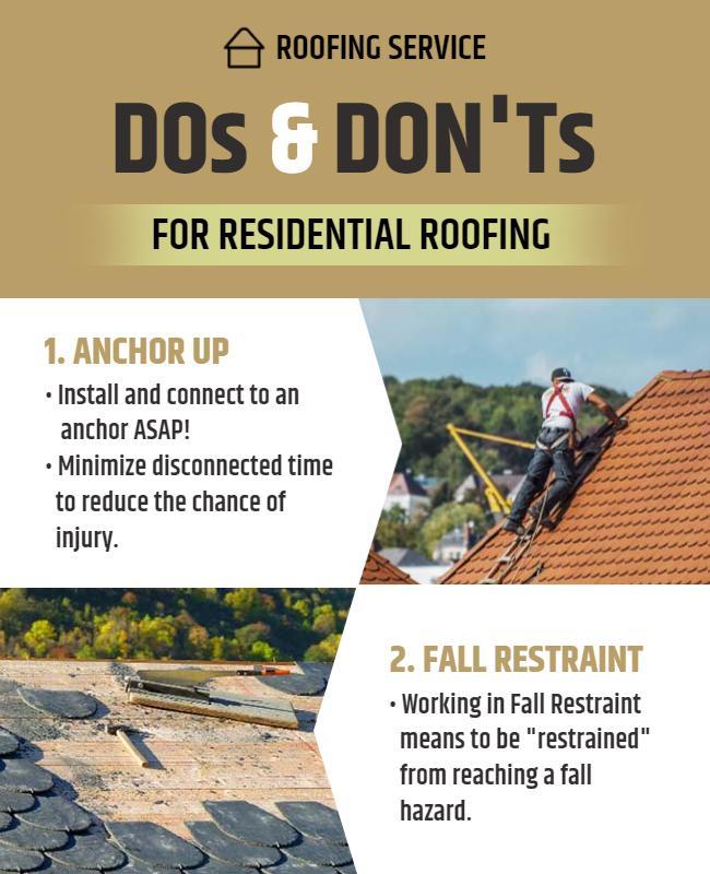 Safety Guidelines for Residential Roofing Flyer Template