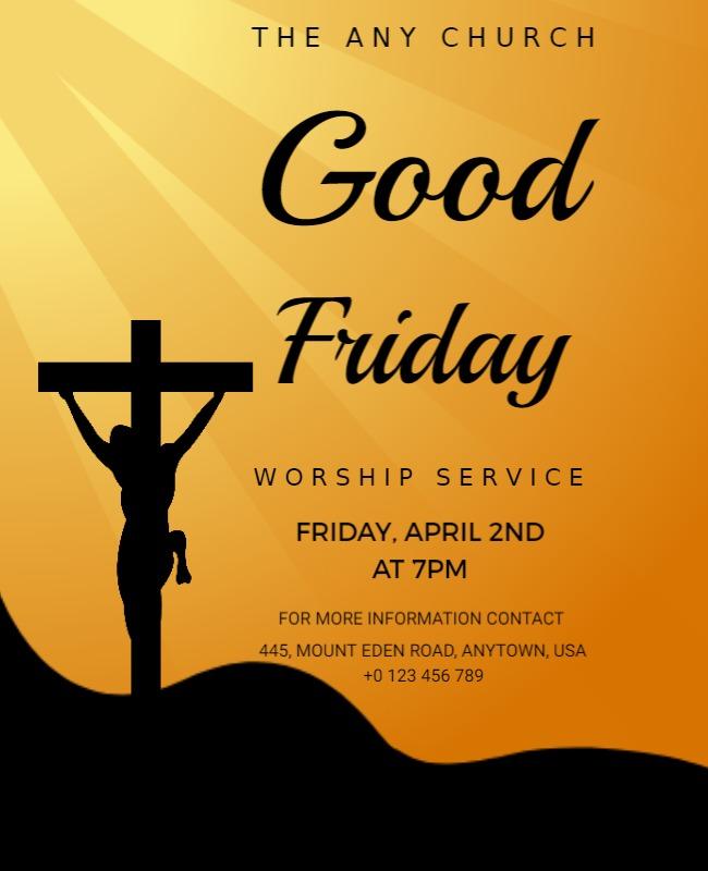 Saffron Mango Good Friday Flyer Template