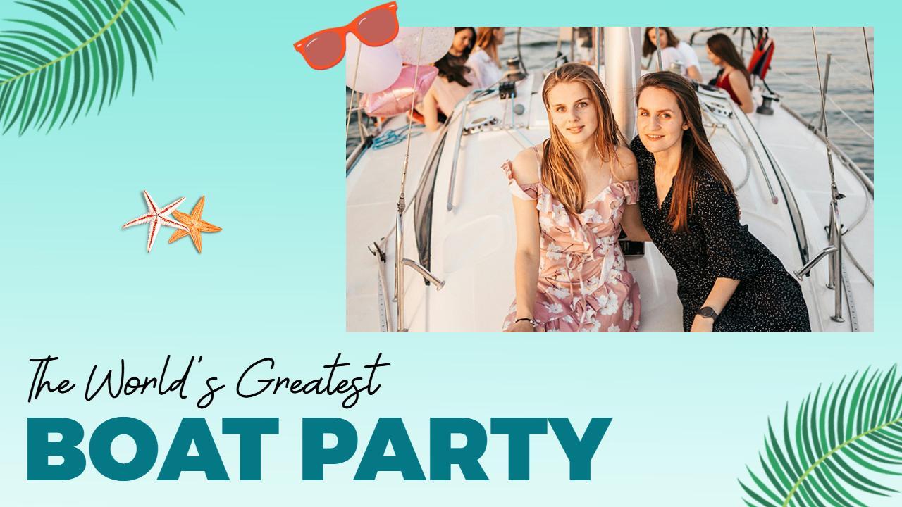 Sail Away Summer Boat Party YouTube Thumbnail Template