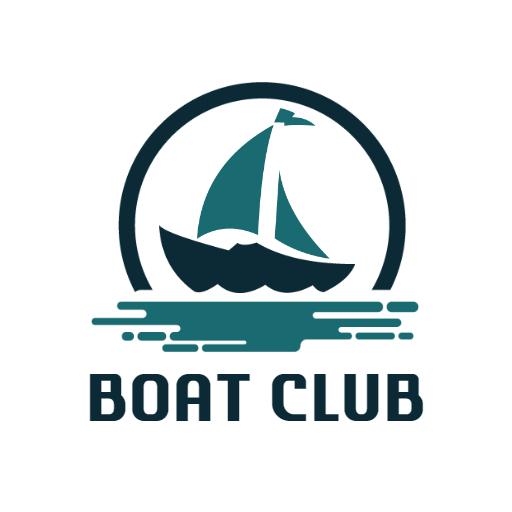 Sailing Boat in Turquoise Waters for Exclusive Boat Logo Template