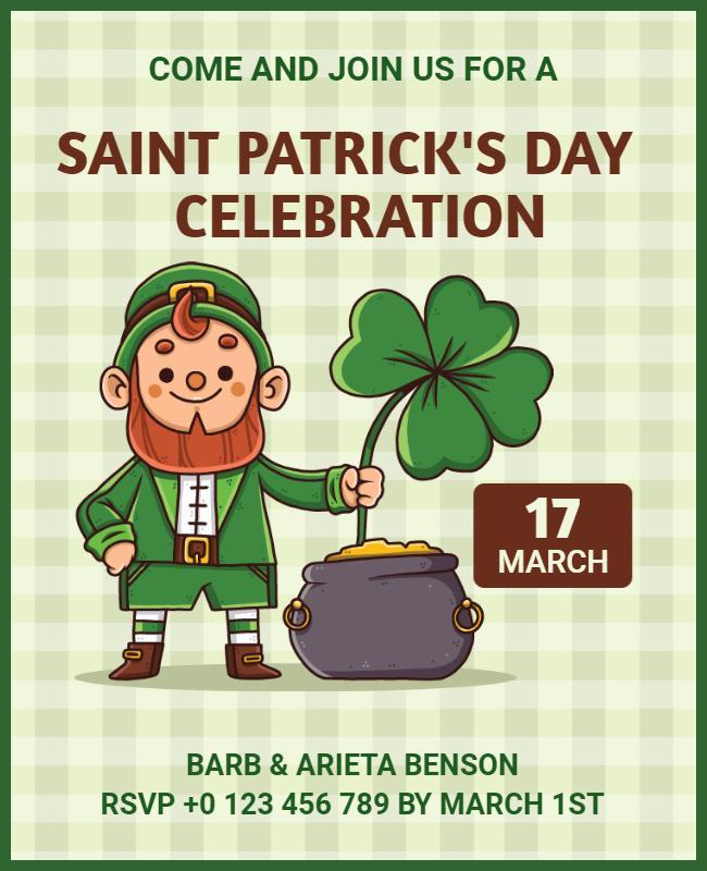 Saint Patricks Day Celebration Event Flyer Template