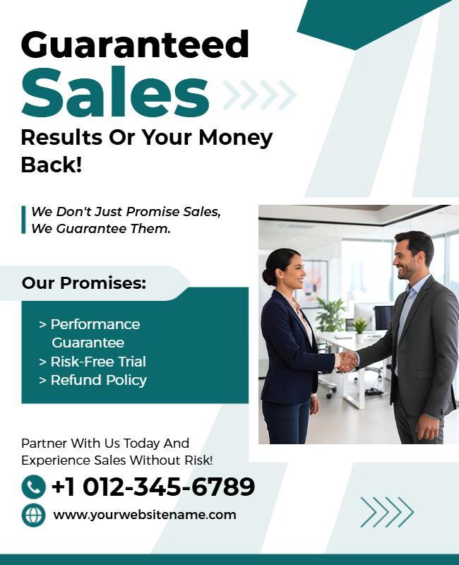 Sales Performance Guarantee Business Flyer Template