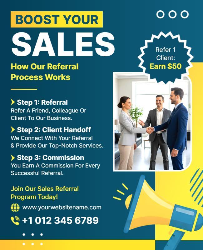 Sales Referral Program Incentive Flyer Template