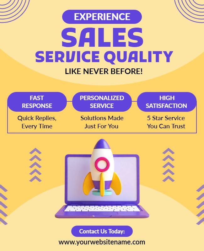 Sales Service Quality Promotion Flyer Template