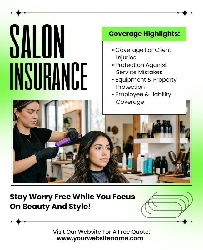 Salon Insurance Promotional Flyer Template