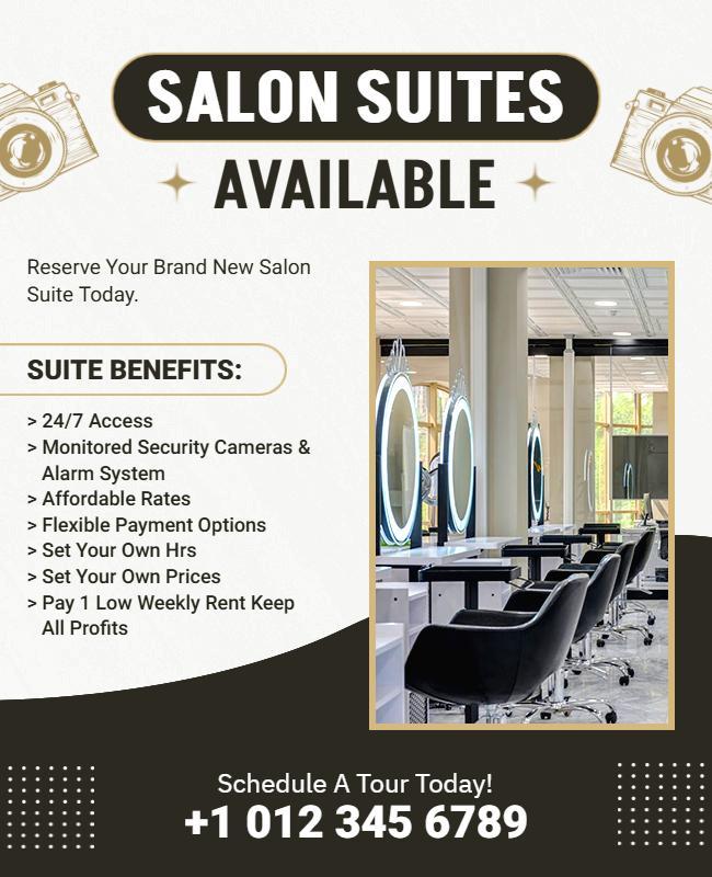 Salon Suite Leasing Promotional Flyer Template